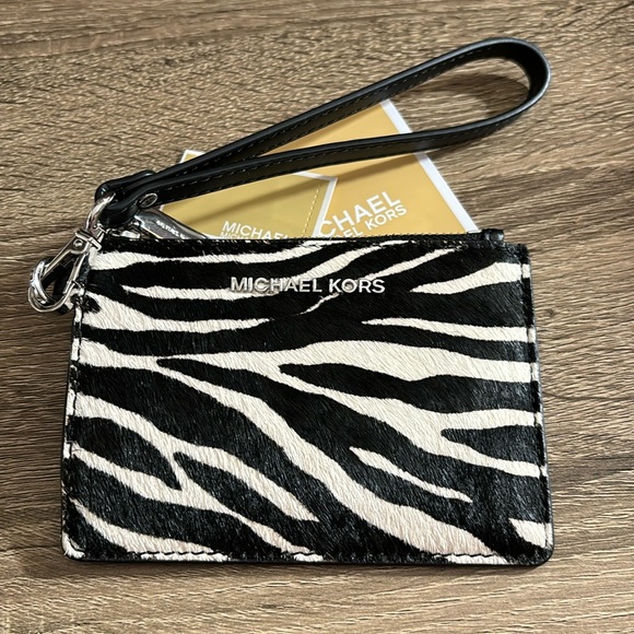 MK Zebra Print Calf Hair Card Wallet Coin Purse NWT - Picture 5 of 6